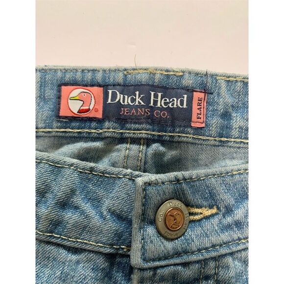 Duck Head Women's Flare Jeans Size 11 Light Wash Blue Denim Stretch - Picture 9 of 15